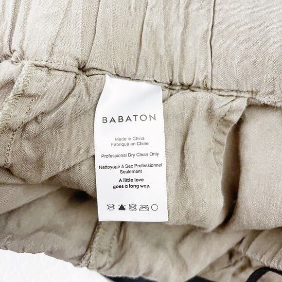 Babaton Olive Drawstring Jogger Casual Khaki Green Pants SZ M - Picture 5 of 6